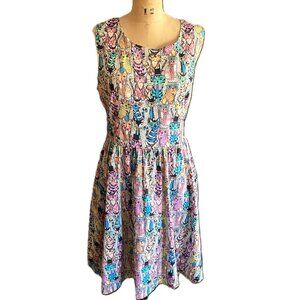 Cat Cats print Lindy Bop A line retro style dress